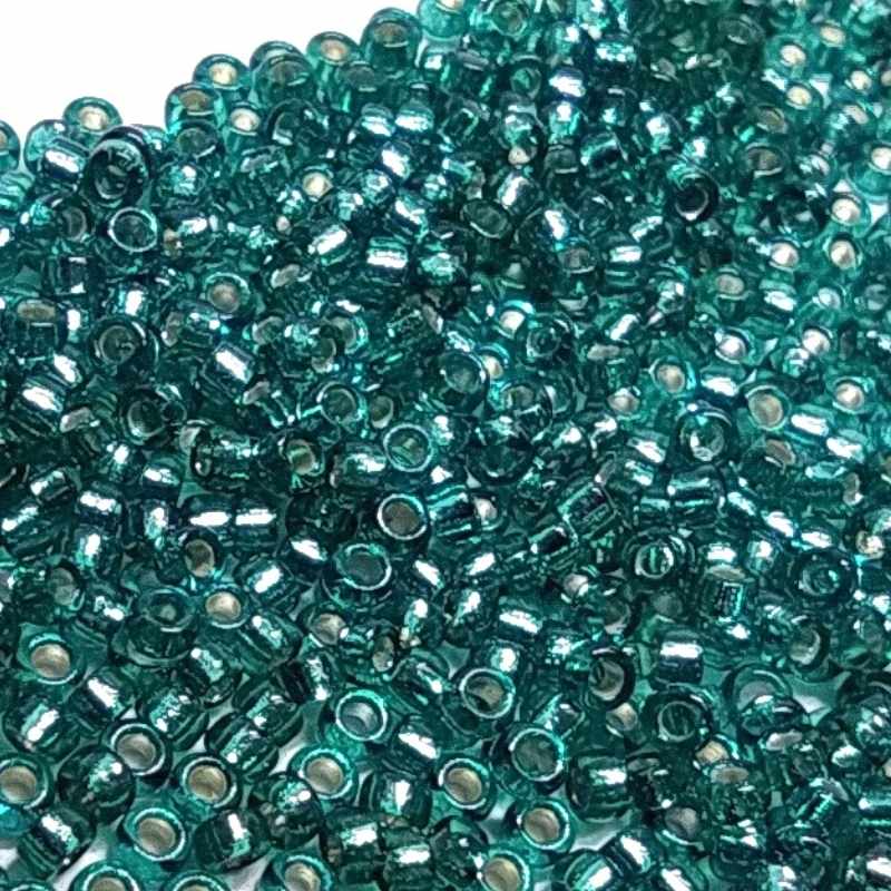 15/0 MIYUKI - rocalla - Teal Silver Lined- 1gr. - - Crystaldreams Abalorios