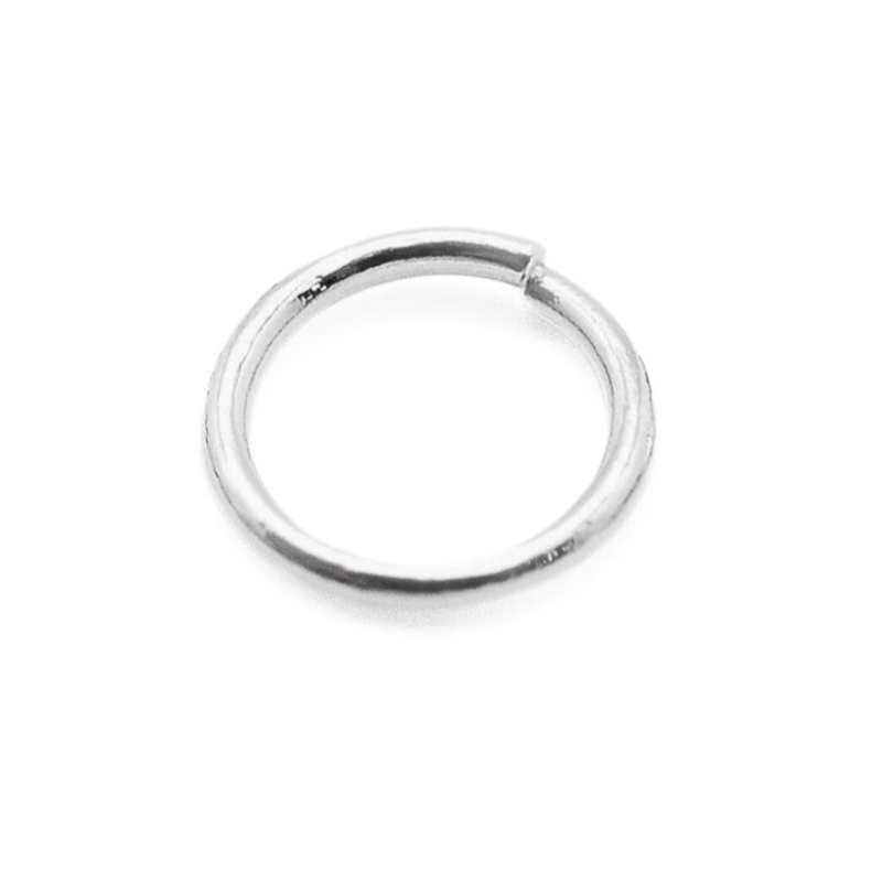 1x Anilla abierta redonda Plata de Ley 925 - 6x0,8mm - - Crystaldreams Abalorios