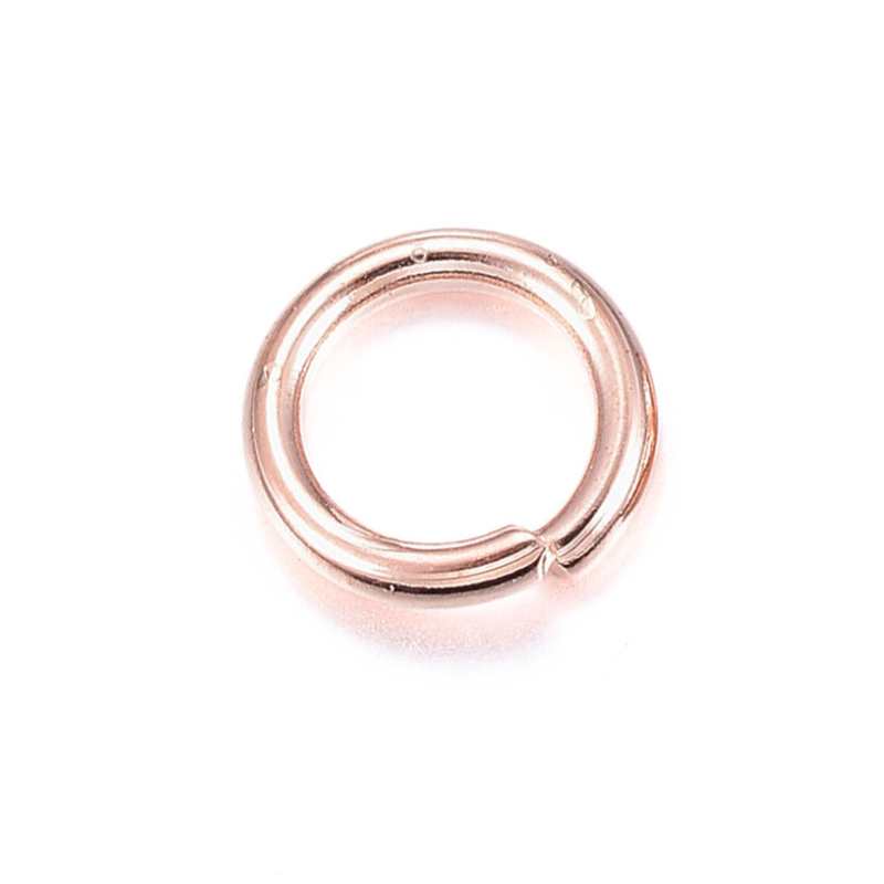 1x Anilla redonda Abierta 6x1mm Acero Inoxidable Rose Gold - - Crystaldreams Abalorios