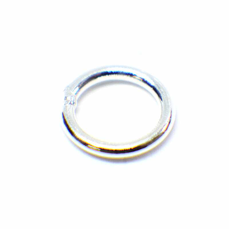 1x Anilla soldada redonda Plata de Ley 925 0,7 x 4mm - - Crystaldreams Abalorios