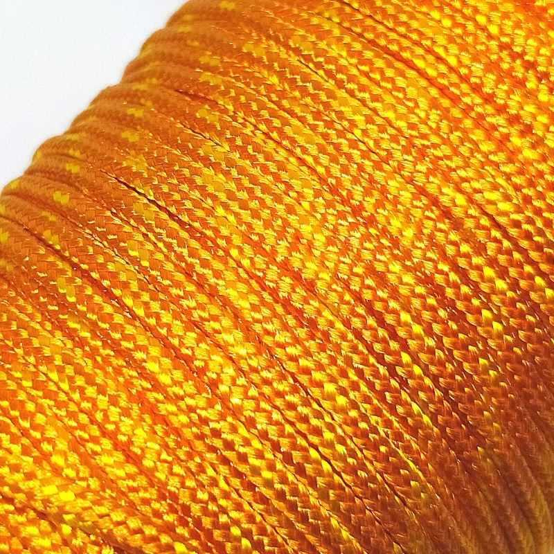 1x Cordon tejido paracord de poliéster 2mm Clementine x metro - - Crystaldreams Abalorios