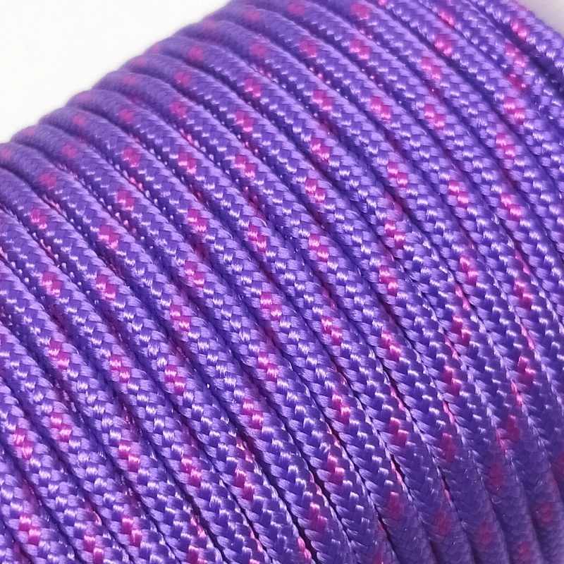 1x Cordon tejido paracord de poliéster 2mm Purple x metro - - Crystaldreams Abalorios