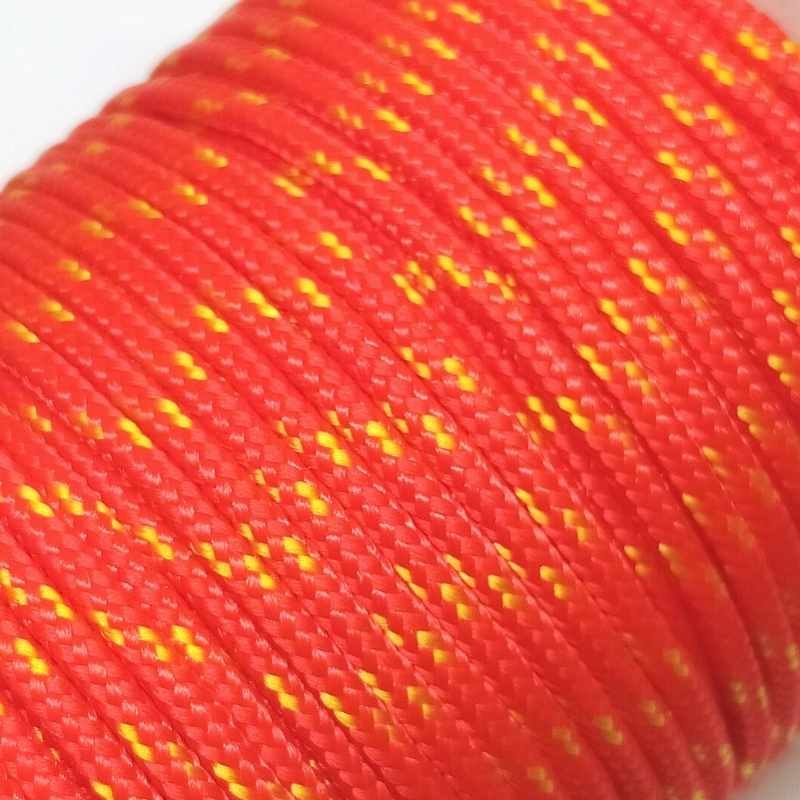 1x Cordon tejido paracord de poliéster 2mm Red x metro - - Crystaldreams Abalorios