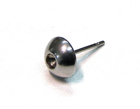 1x Pendientes de Acero Inoxidable 8mm Rivoli/Strass medida SS10 - - Crystaldreams Abalorios