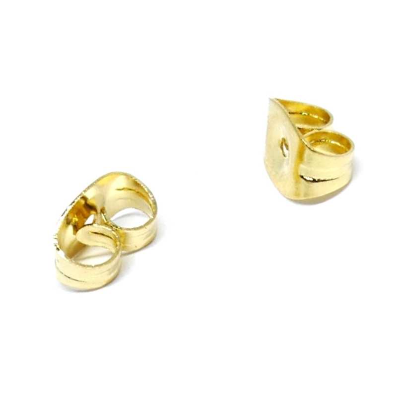 1x TRASERA de latón Chapado Oro 18K - Agujero: 0,4mm - - Crystaldreams Abalorios