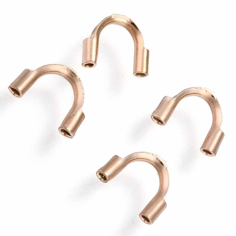 1x Tutor/Guia para Hilos/Alambres 7x5xmm Agujero 0,7mm Rose Gold - - Crystaldreams Abalorios