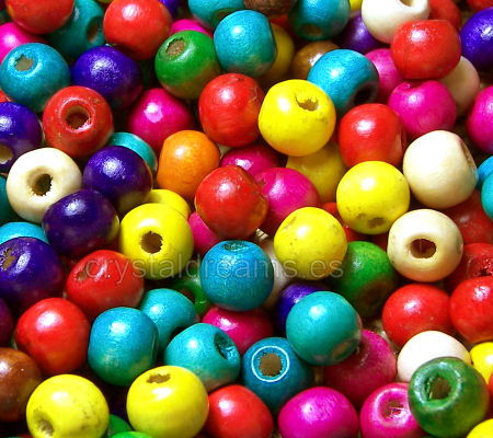 25 Cuentas de Madera - Surtido 10mm Hole: 2,5mm - - Crystaldreams Abalorios