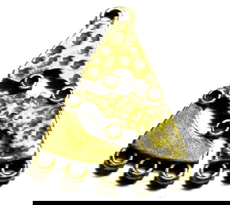 2 x Entrepiezas "Picass" - oro viejo 32x25mm Agujero: 1,8mm - - Crystaldreams Abalorios