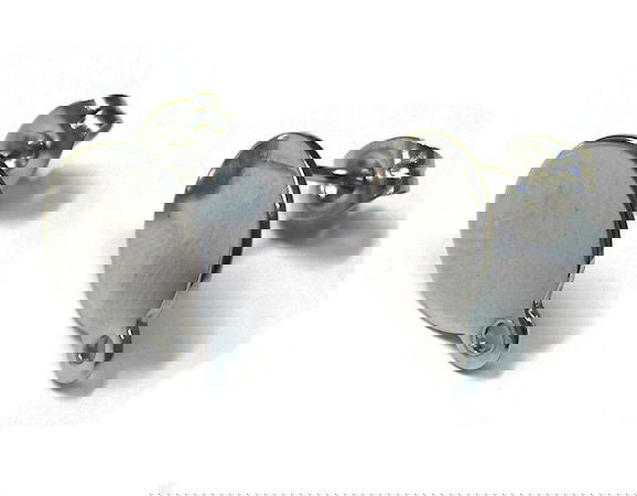 2 x Pendientes Acero Inoxidable base plana 10mm con anilla - - Crystaldreams Abalorios