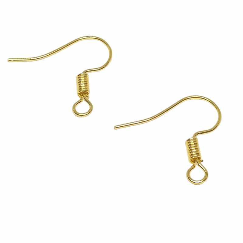 2x Gancho "Hippie" 15mm - Dorado - - Crystaldreams Abalorios