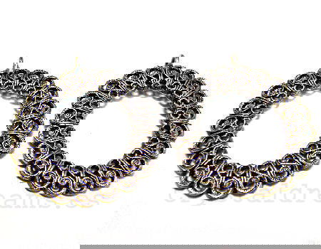 2x Pendientes Redondo 36mm para piedras PP15 - Old Silver -  - Crystaldreams Abalorios