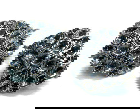 2x Pendientes hippie Cuadro Plata Vieja para PP15 y PP19 - 20mm - - Crystaldreams Abalorios