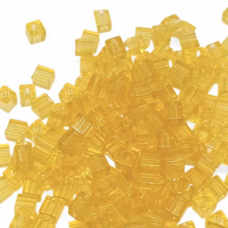 3mm Cubos MIYUKI - 5 gr. pack - Light Amber - - Crystaldreams Abalorios