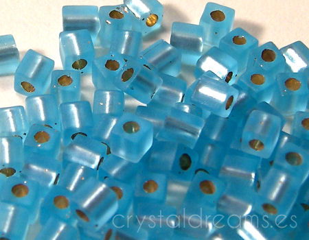 3mm Cubos MIYUKI - 5 gr. pack - Matte Aquamarine S/L - - Crystaldreams Abalorios
