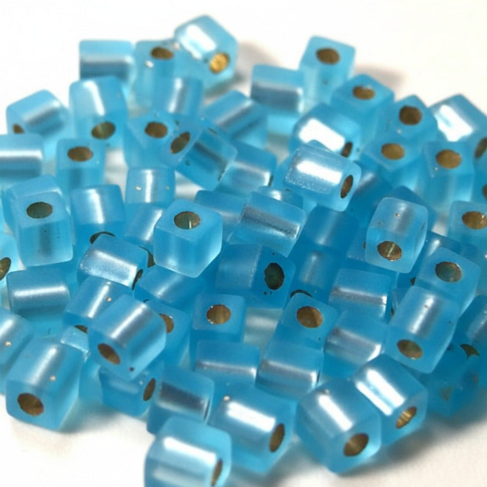 3mm Cubos MIYUKI - 5 gr. pack - Matte Aquamarine S/L - - Crystaldreams Abalorios