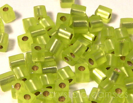 3mm Cubos MIYUKI - 5 gr. pack - Matte Chartreuse S/L - - Crystaldreams Abalorios