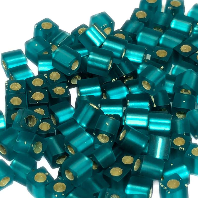 3mm Cubos MIYUKI - 5 gr. pack - Matte Teal Green - - Crystaldreams Abalorios
