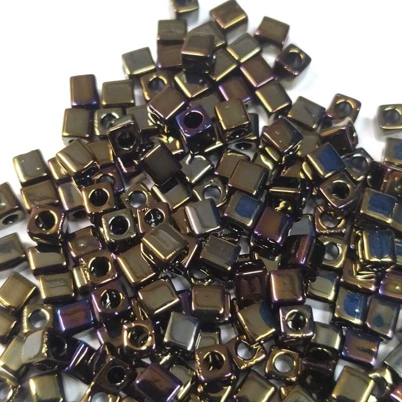 3mm Cubos MIYUKI - 5 gr. pack - Metallic Brown Iris - - Crystaldreams Abalorios