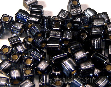 3mm Cubos MIYUKI - 5 gr. pack - Montana Silver Lined - - Crystaldreams Abalorios