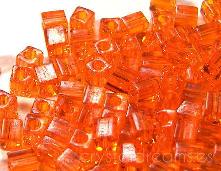 3mm Cubos MIYUKI - 5 gr. pack - Orange - - Crystaldreams Abalorios