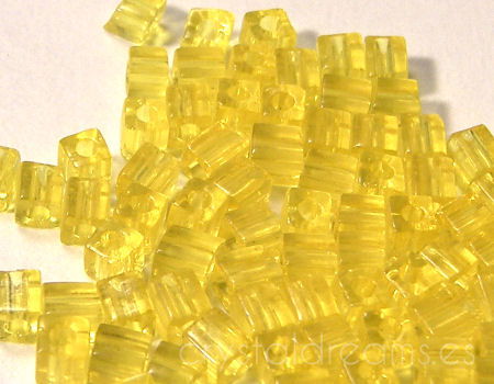 3mm Cubos MIYUKI - 5 gr. pack - Yellow - - Crystaldreams Abalorios