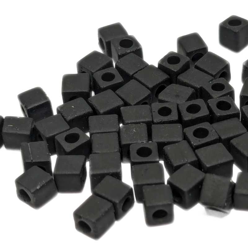 3mm Cubos MIYUKI - Matte Black - 5 gr. - SB401F - - Crystaldreams Abalorios