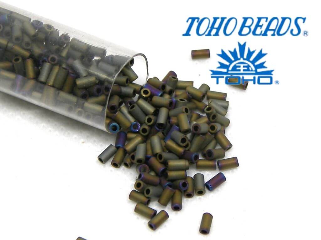 3mm Toho - Bugle - Matte Iris Brown - 5gr. col.614 - - Crystaldreams Abalorios
