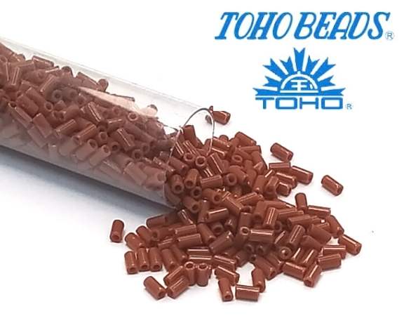 3mm Toho - Bugle - Opaque Terracotta - 5gr. col.46L - - Crystaldreams Abalorios