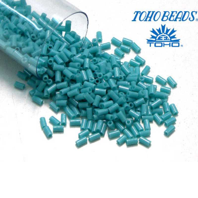 3mm Toho - Bugle - Opaque Turquoise - 5gr. col.55 - - Crystaldreams Abalorios