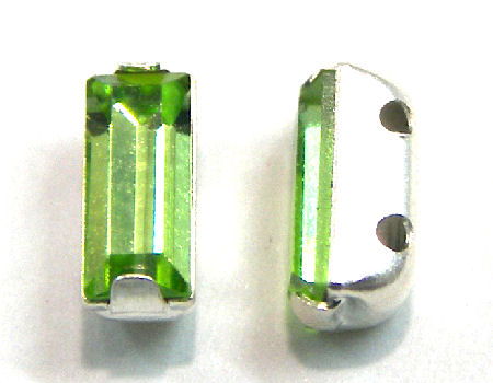 4501 Swarovski Elements® - 7x3mm - Engaste plateado - Peridot - - Crystaldreams Abalorios