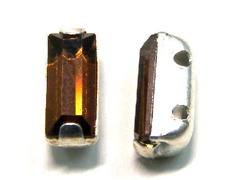 4501 Swarovski Elements® - 7x3mm - Engaste plateado Sm. Topaz - - Crystaldreams Abalorios