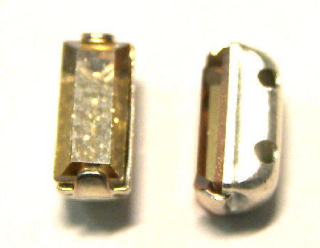 4501 Swarovski Elements® - 7x3mm Engaste plateado Golden Shadow - - Crystaldreams Abalorios