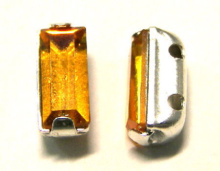 4501 Swarovski Elements® - 7x3mm Engaste plateado Topaz - - Crystaldreams Abalorios