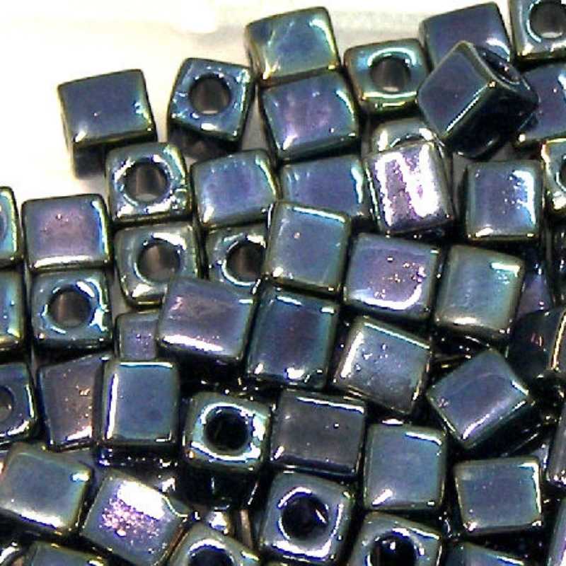 4mm Cubos MIYUKI - 5 gr. pack - Gunmetal - - Crystaldreams Abalorios