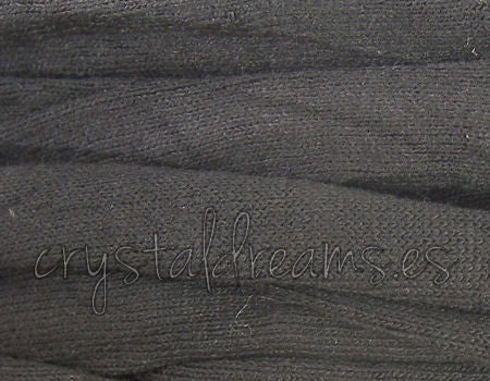 4mm Zpagetti cord - Black x 1mt Trapillo - - Crystaldreams Abalorios