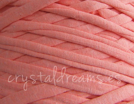4mm Zpagetti cord - Salmon x 1mt. Trapillo - - Crystaldreams Abalorios