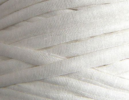 4mm Zpagetti cord - White x 1mt Trapillo - - Crystaldreams Abalorios