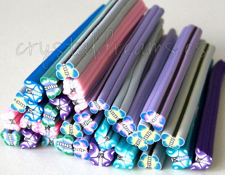 5 Barritas de fimo de 50mm x6mm de ancho - Mariposas - - Crystaldreams Abalorios