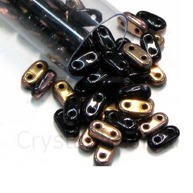 5 gr. Bar - Czech Mates - 6x2mm - Jet Apollo - - Crystaldreams Abalorios