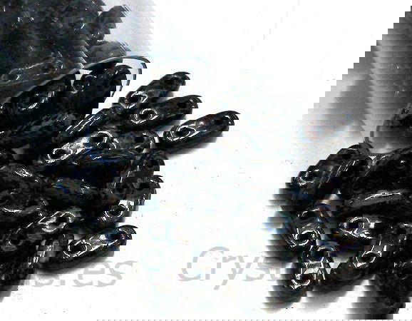 5 gr. Bar - Czech Mates - 6x2mm - Jet Picasso - - Crystaldreams Abalorios