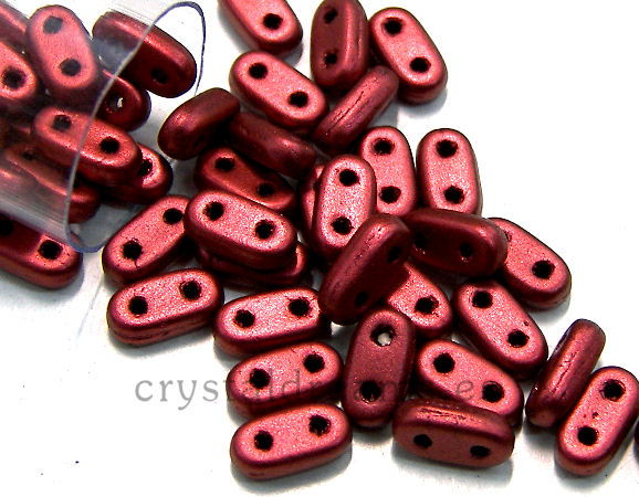 5 gr. Bar - Czech Mates - 6x2mm - Matte Metallic Lava - - Crystaldreams Abalorios