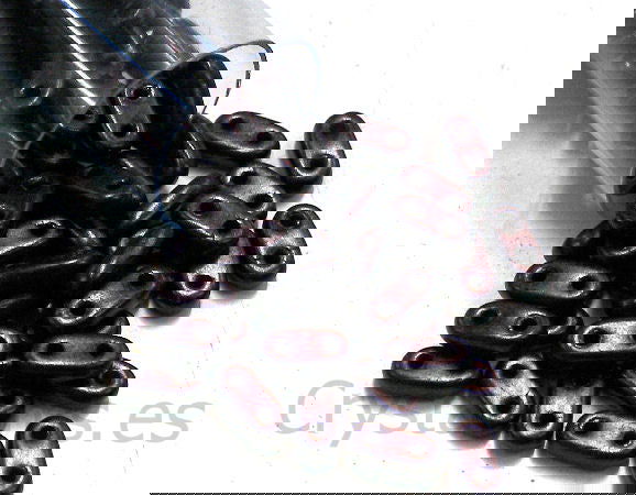 5 gr. Bar - Czech Mates - 6x2mm - Metallic Suede Dark Plum - - Crystaldreams Abalorios