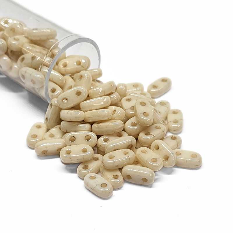 5 gr. Bar - Czech Mates - 6x2mm - Opaque Luster Champagne - - Crystaldreams Abalorios