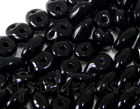 5 gramos Miniduo® 2 x 4mm - Agujeros:0,8mm Color: JET - - Crystaldreams Abalorios