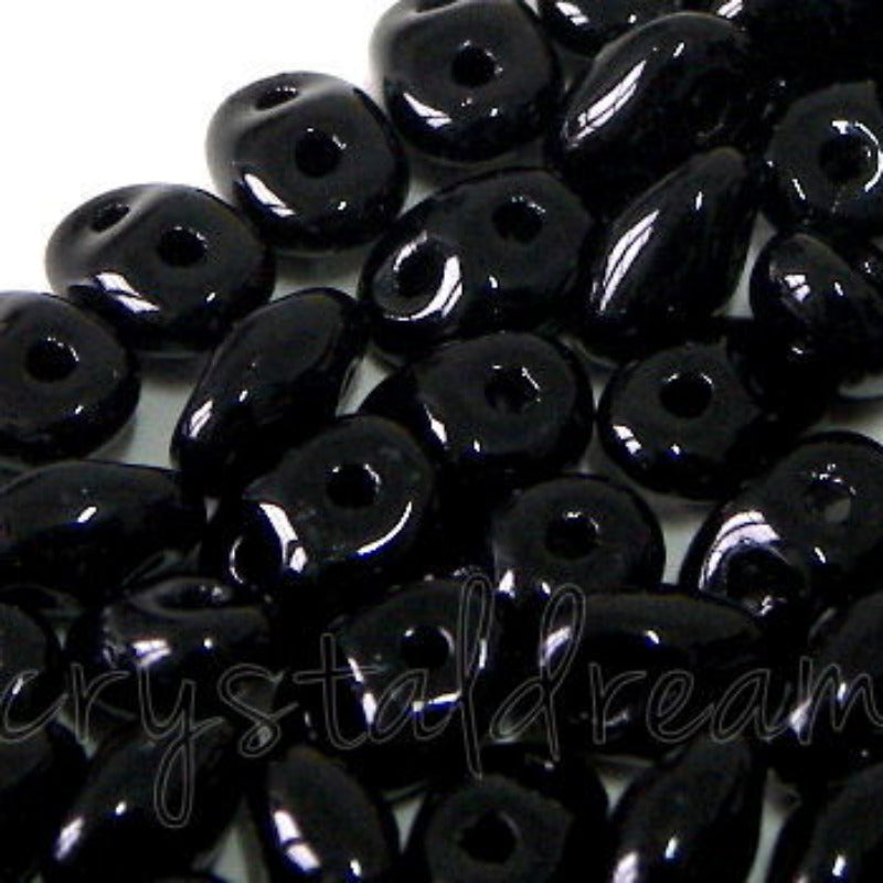 5 gramos Miniduo® 2 x 4mm - Agujeros:0,8mm Color: JET - - Crystaldreams Abalorios