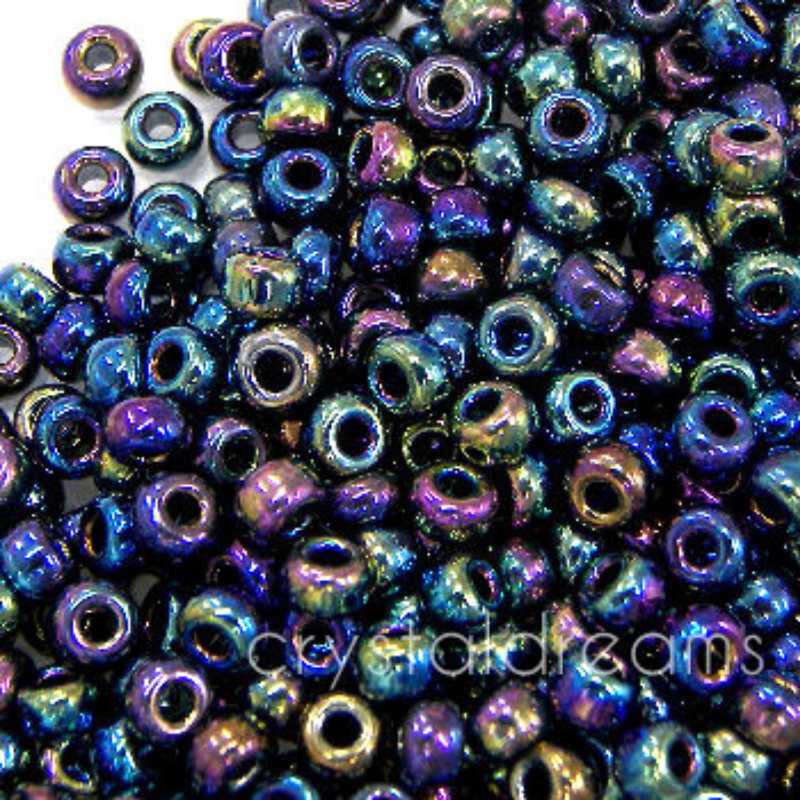 6/0 MIYUKI - rocalla - Black AB - 1gr. - - Crystaldreams Abalorios