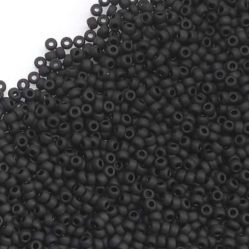 6/0 MIYUKI - rocalla - Black Matte - 1gr. - - Crystaldreams Abalorios