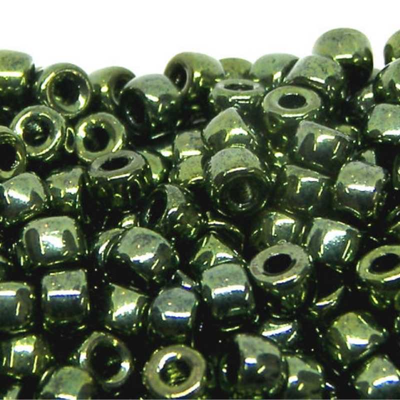 6/0 Matubo Beads - Luster Metallic Olivine - 5 gr. - - Crystaldreams Abalorios