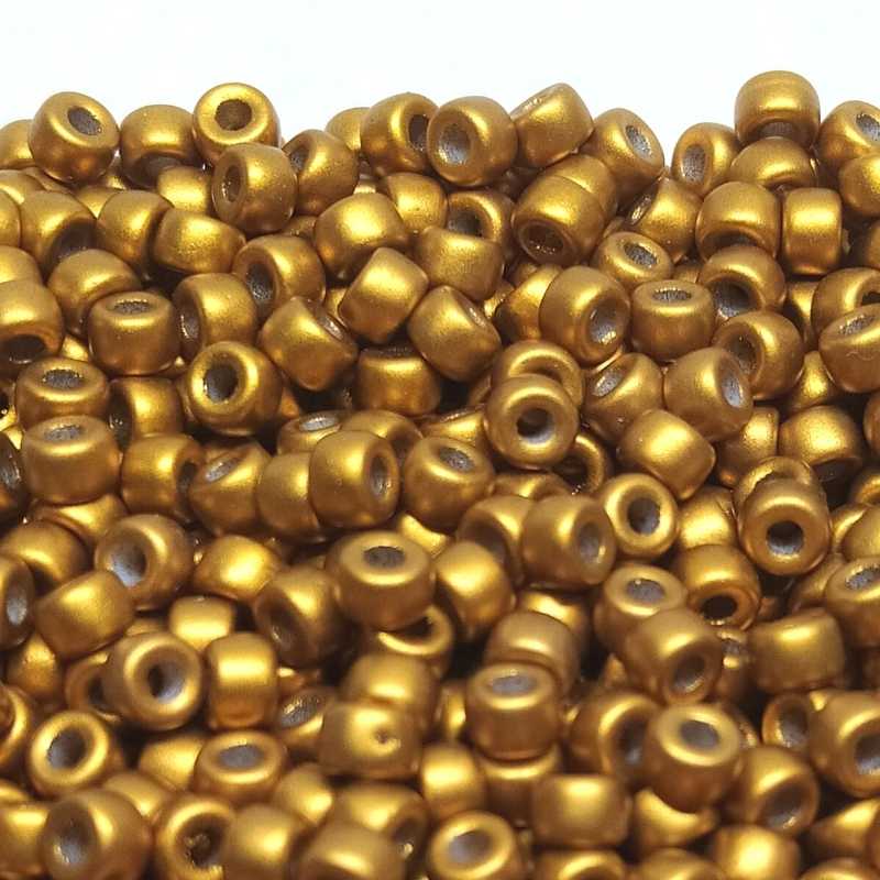 6/0 Matubo Beads - Matte Antique Gold - 5 gr. - - Crystaldreams Abalorios