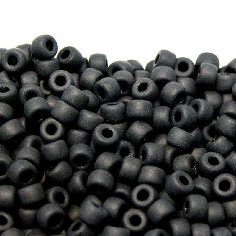 6/0 Matubo Beads - Matte Black - 5 gr. - - Crystaldreams Abalorios